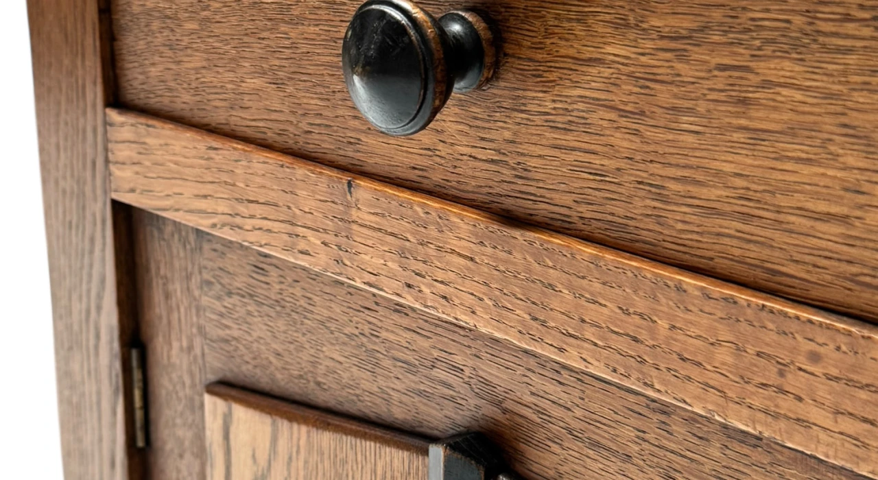 Two Art Deco Amsterdamse School Nightstands or Bedside Tables, 1920s